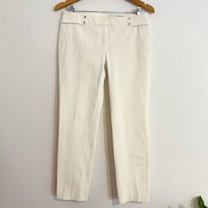 Hazzys Off White Cream Tapered Straight Leg Chino Ankle Pants Women’s 70 6